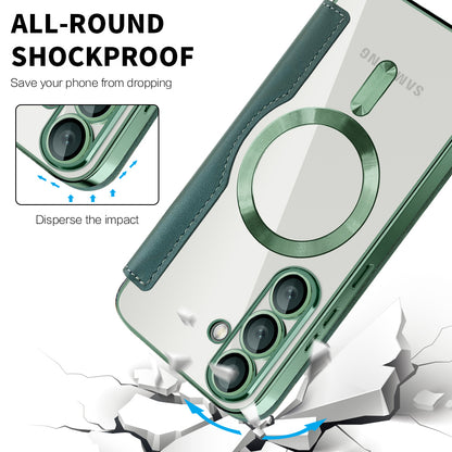 MagSafe-etui til Samsung Galaxy S25 S931, Techsuit, SmartMag Book, Grøn