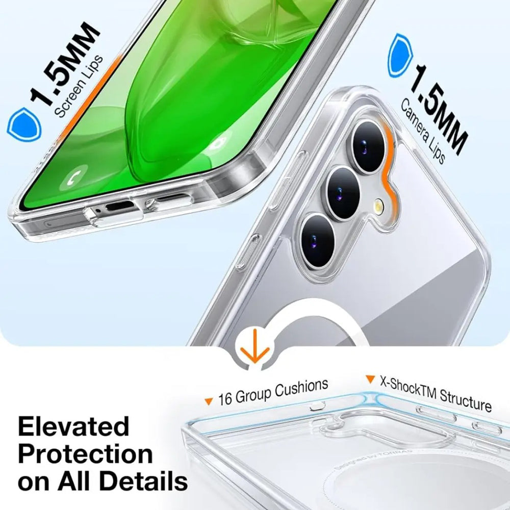 MagSafe cover til Samsung Galaxy S25 S931, Torras, Guardian, Gennemsigtig