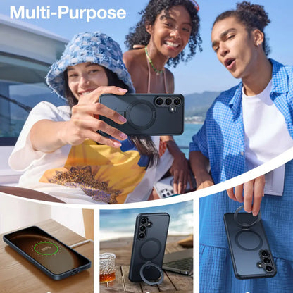 MagSafe cover til Samsung Galaxy S25 S931, Torras, Ostand, Sort