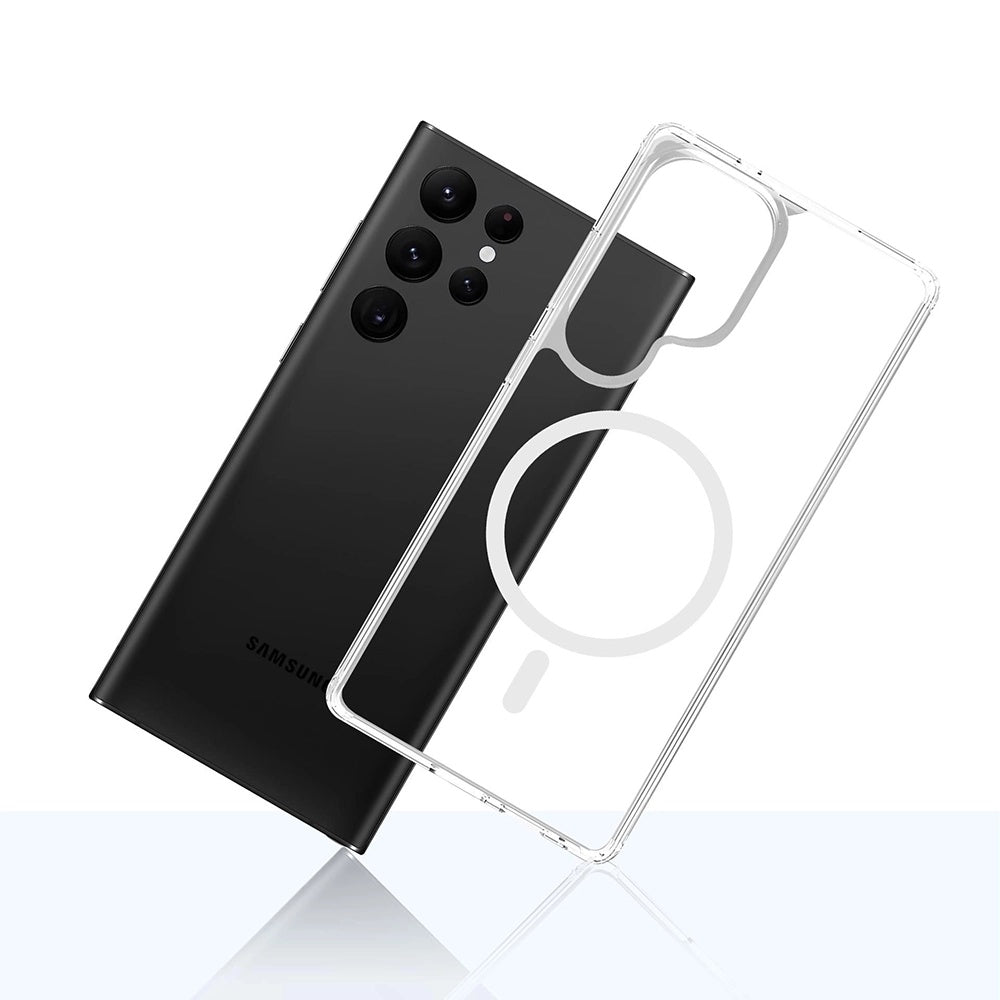 MagSafe-etui til Samsung Galaxy S25 Ultra S938, 3MK, Armor MagCase, Transparent