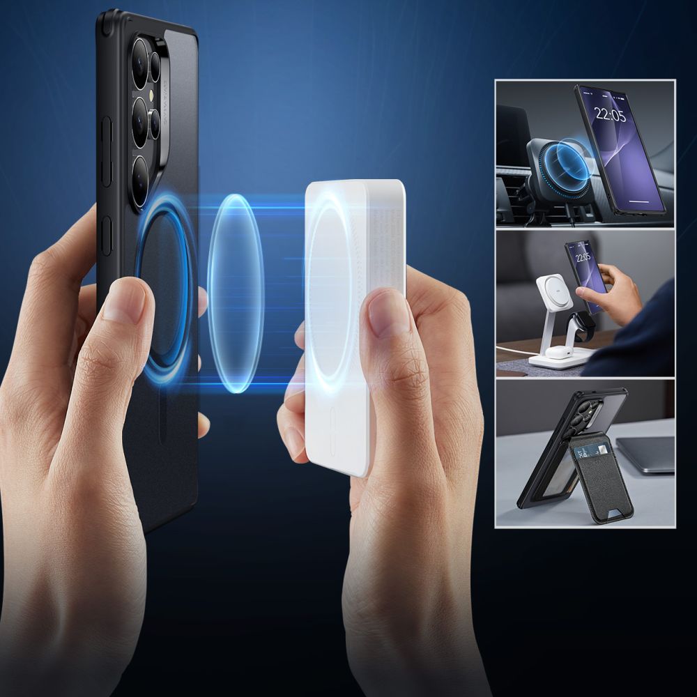 MagSafe cover til Samsung Galaxy S25 Ultra S938, ESR, Classic Hybrid, Satin Sort