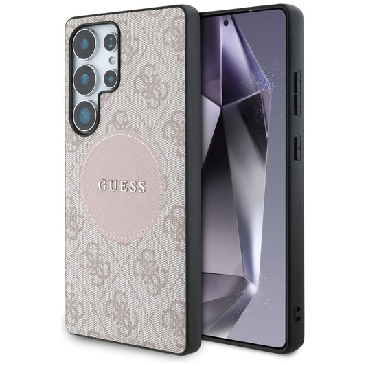 MagSafe cover til Samsung Galaxy S25 Ultra S938, Guess, 4G Circle Classic Logo, Pink