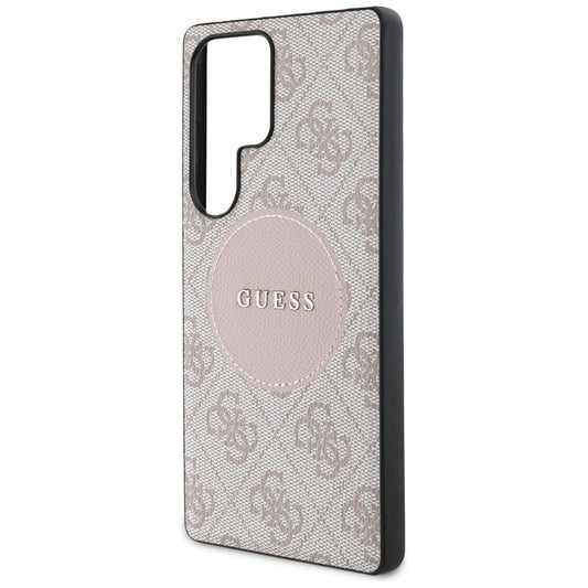 MagSafe cover til Samsung Galaxy S25 Ultra S938, Guess, 4G Circle Classic Logo, Pink