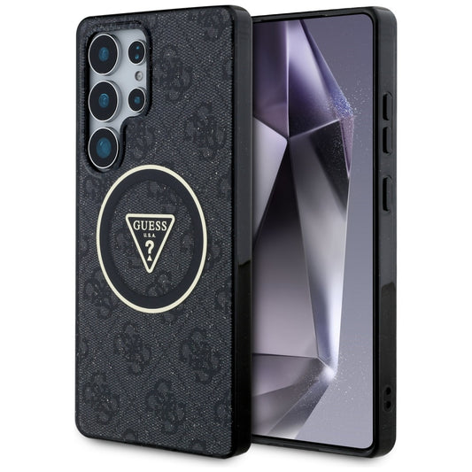 MagSafe cover til Samsung Galaxy S25 Ultra S938, Guess, IML Glitter 4G Circle Triangle, Sort
