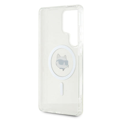 MagSafe cover til Samsung Galaxy S25 Ultra S938, Karl Lagerfeld, IML Choupette's Head, Hvid.