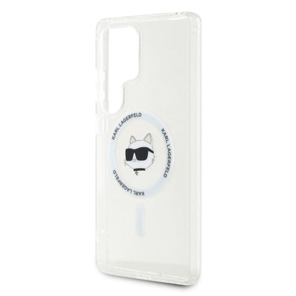 MagSafe cover til Samsung Galaxy S25 Ultra S938, Karl Lagerfeld, IML Choupette's Head, Hvid.