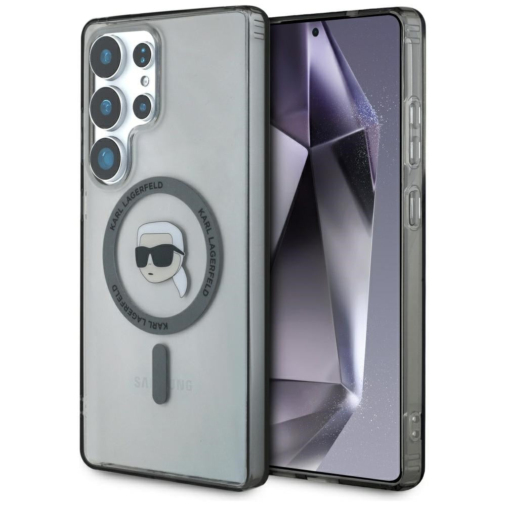 MagSafe cover til Samsung Galaxy S25 Ultra S938, Karl Lagerfeld, IML Karl's Head, Sort
