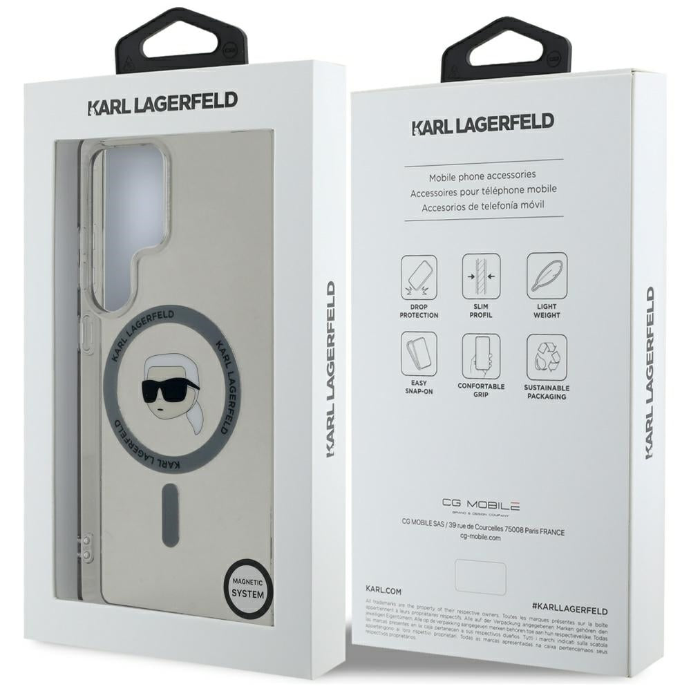MagSafe cover til Samsung Galaxy S25 Ultra S938, Karl Lagerfeld, IML Karl's Head, Sort