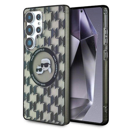 MagSafe cover til Samsung Galaxy S25 Ultra S938, Karl Lagerfeld, IML Monogram Karl & Choupette's Heads, Sort