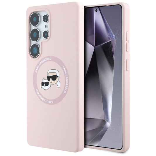 MagSafe cover til Samsung Galaxy S25 Ultra S938, Karl Lagerfeld, Silicone Double Heads, Pink