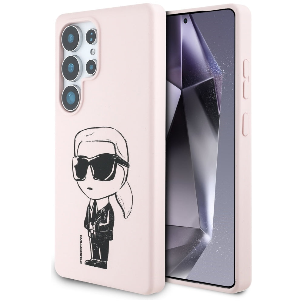 MagSafe cover til Samsung Galaxy S25 Ultra S938, Karl Lagerfeld, Silicone Graffiti, Pink