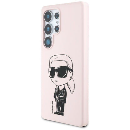 MagSafe cover til Samsung Galaxy S25 Ultra S938, Karl Lagerfeld, Silicone Graffiti, Pink