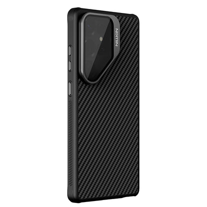 MagSafe-etui til Samsung Galaxy S25 Ultra S938, Nillkin, CarboProp med gennemsigtigt sort linsecover, sort