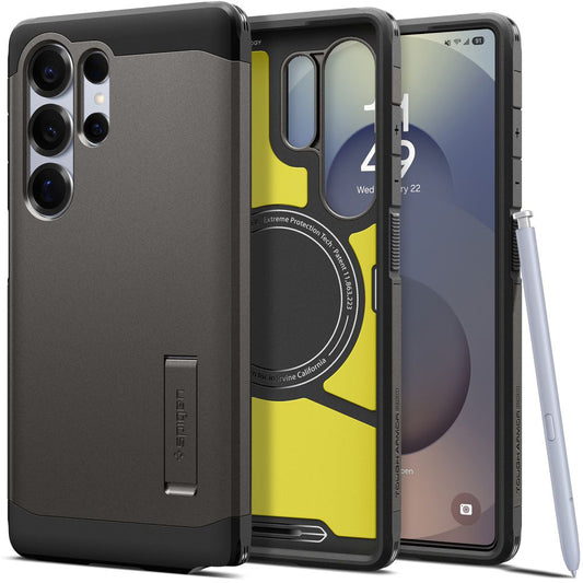 MagSafe cover til Samsung Galaxy S25 Ultra S938, Spigen, Tough Armor, Grå