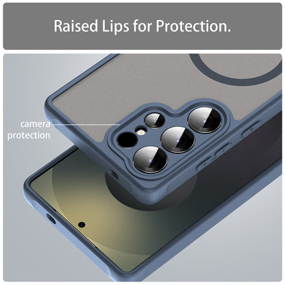 MagSafe-etui til Samsung Galaxy S25 Ultra S938, Techsuit, HaloFrost II, Marineblå