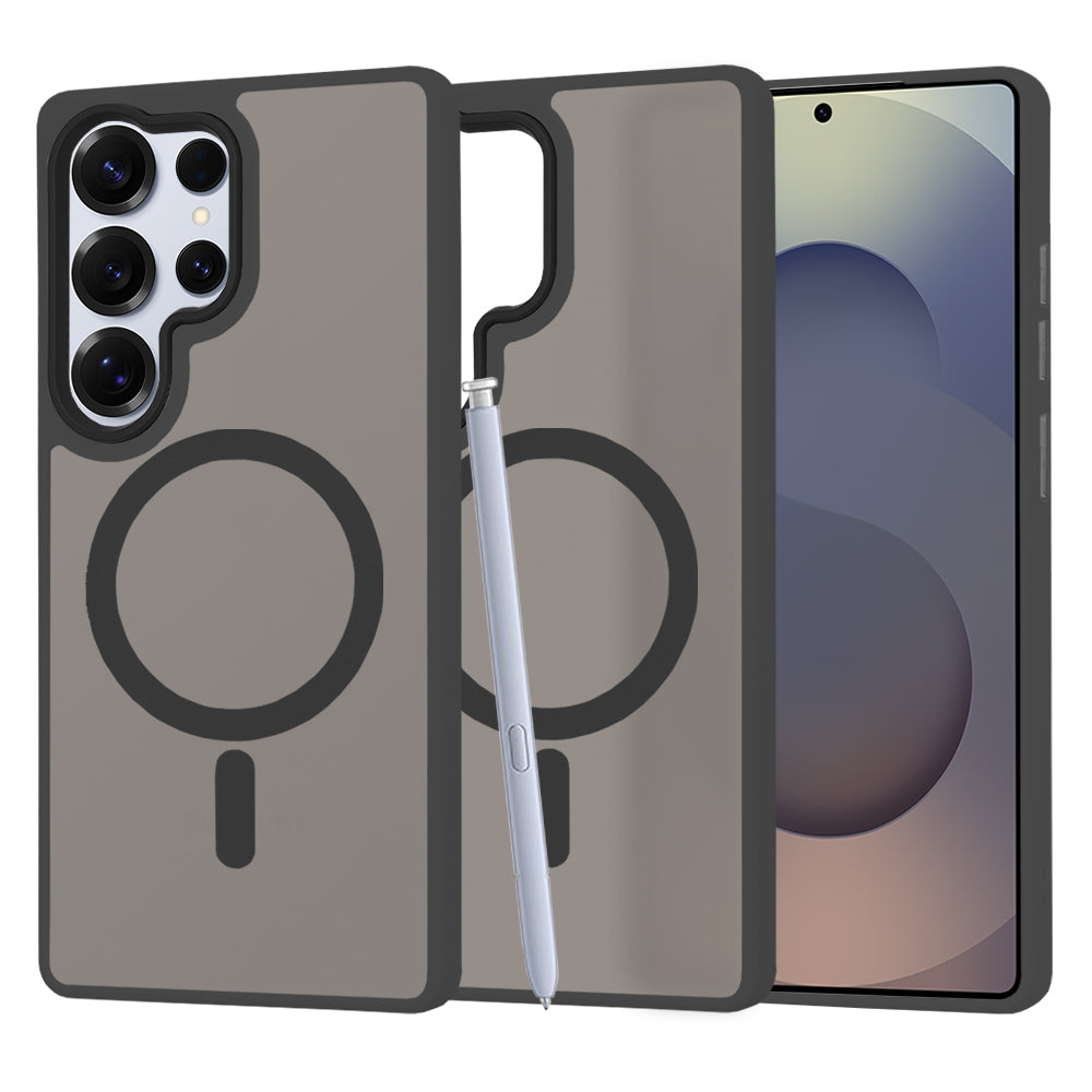 MagSafe cover til Samsung Galaxy S25 Ultra S938, Techsuit, HaloFrost, Sort