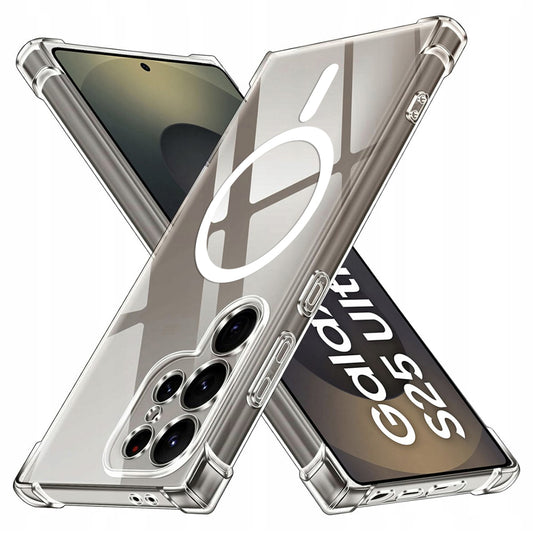 MagSafe-etui til Samsung Galaxy S25 Ultra S938, Techsuit, stødabsorberende, gennemsigtig