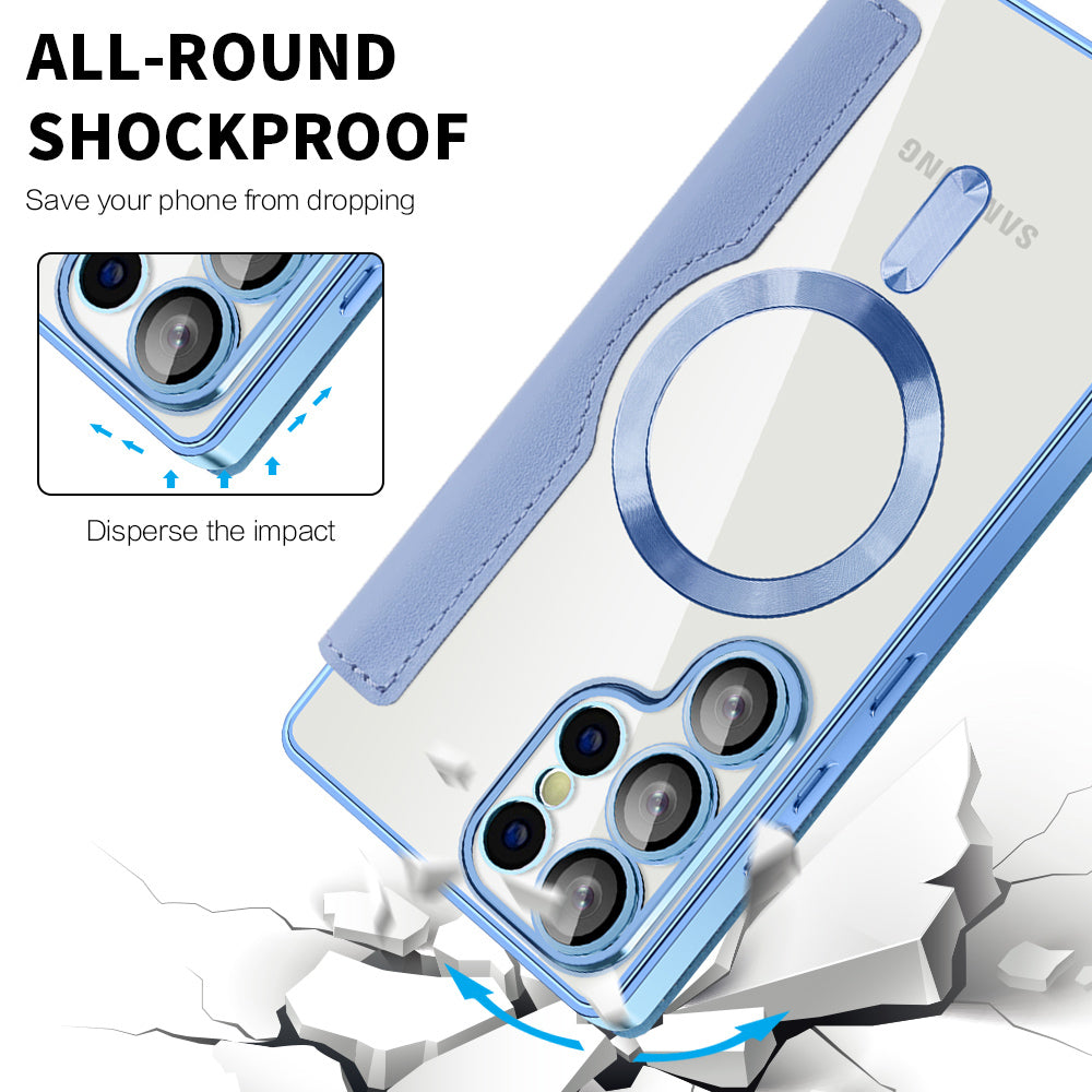 MagSafe-etui til Samsung Galaxy S25 Ultra S938, Techsuit, SmartMag Book, Blå