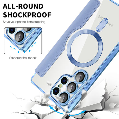 MagSafe-etui til Samsung Galaxy S25 Ultra S938, Techsuit, SmartMag Book, Blå