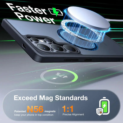 MagSafe-etui til Samsung Galaxy S25 Ultra S938, Torras, Guardian, Transparent