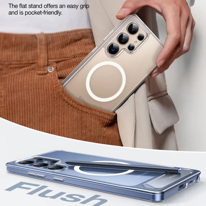 MagSafe cover til Samsung Galaxy S25 Ultra S938, Torras, Pstand, Transparent
