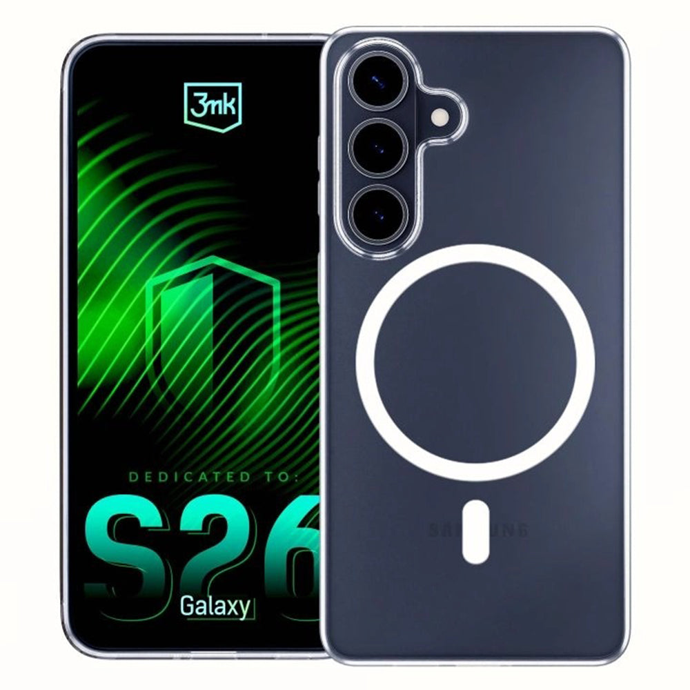 MagSafe cover til Samsung Galaxy S26, 3MK, Clear MagCase, Gennemsigtig
