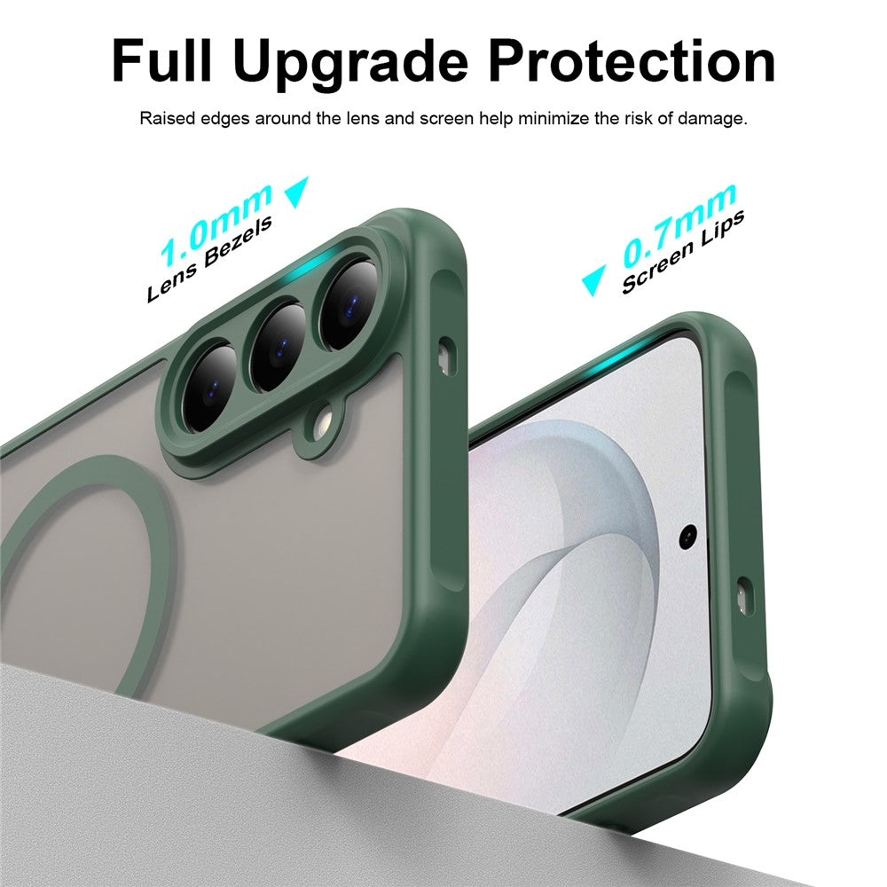 MagSafe-etui til Samsung Galaxy S26 FE S741, Techsuit, HaloFrost II, Grøn