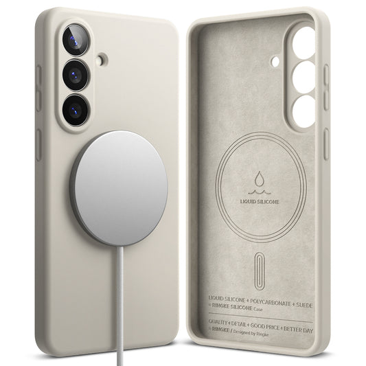 MagSafe cover til Samsung Galaxy S26 Plus, Ringke, Silikone, Creme