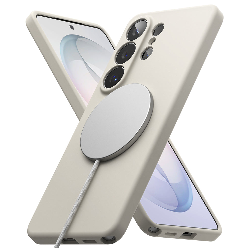 MagSafe cover til Samsung Galaxy S26 Plus, Ringke, Silikone, Creme