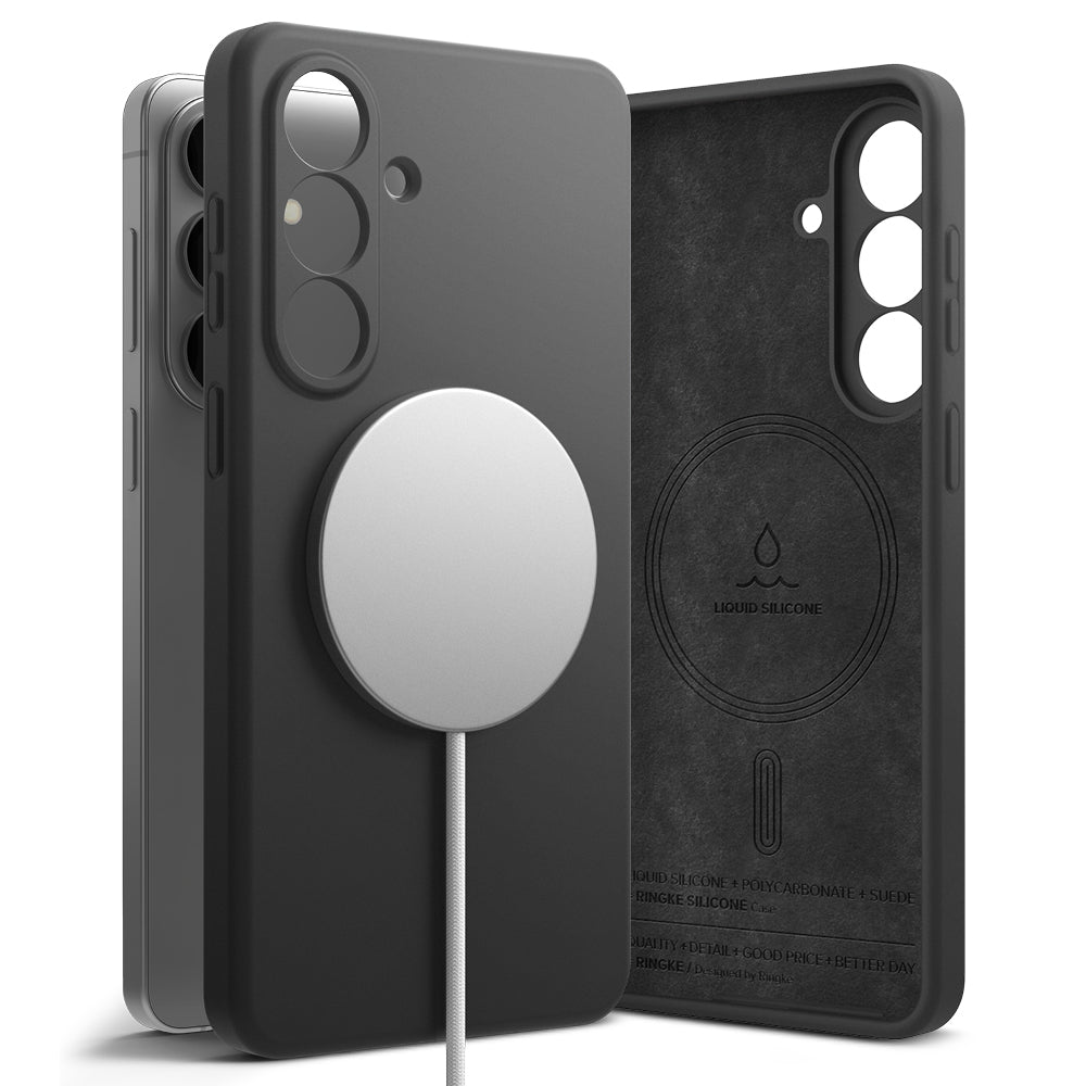 MagSafe cover til Samsung Galaxy S26 Plus, Ringke, Silikone, Sort