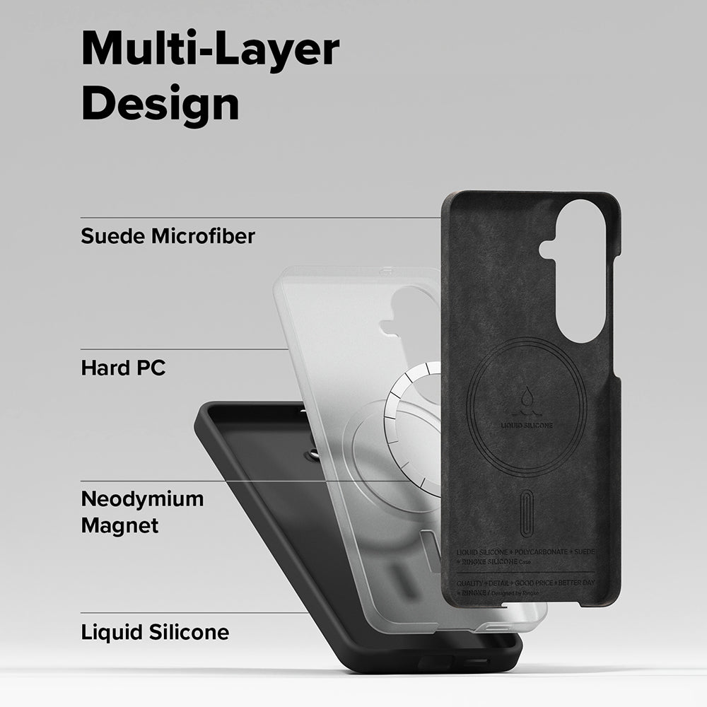 MagSafe cover til Samsung Galaxy S26 Plus, Ringke, Silikone, Sort