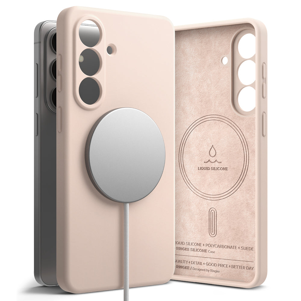 MagSafe cover til Samsung Galaxy S26 Plus, Ringke, Silikone, Pink