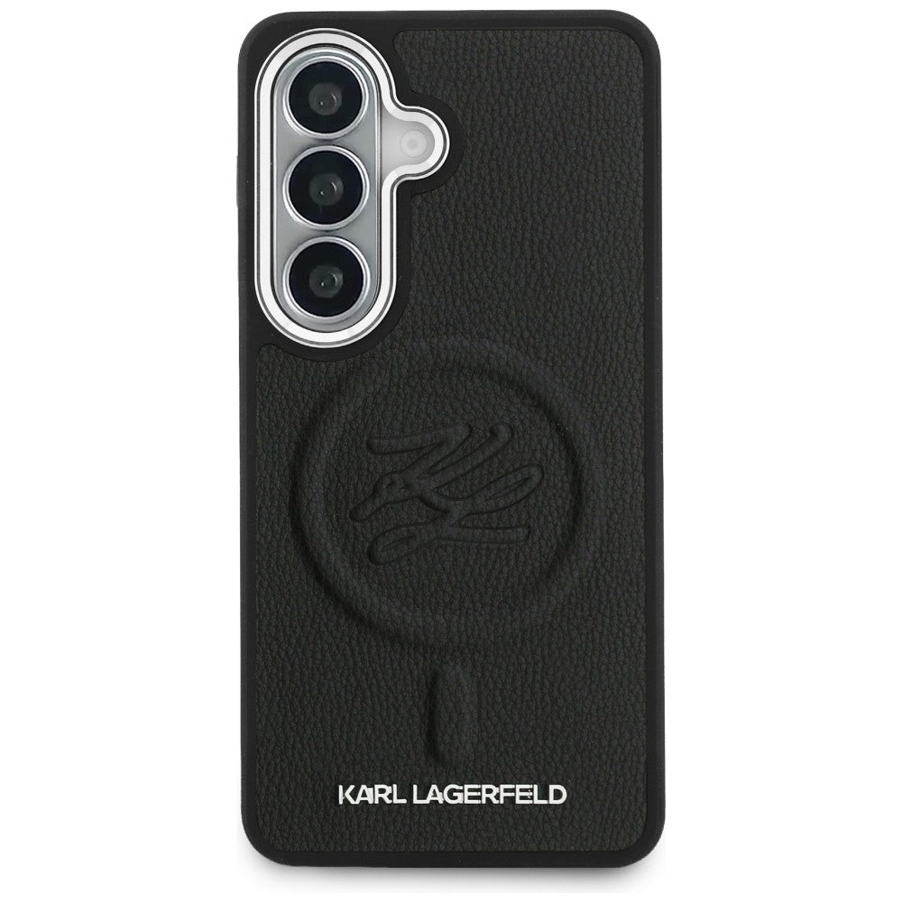 MagSafe cover til Samsung Galaxy S26 Plus S947, Karl Lagerfeld, Initial Logo Debossed, Sort
