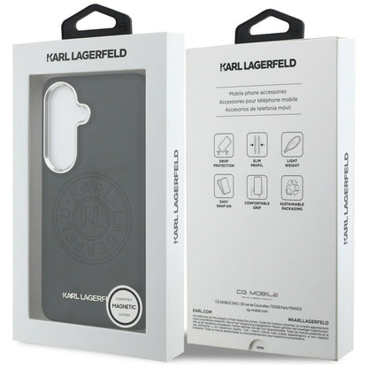 MagSafe-etui til Samsung Galaxy S26 Plus S947, Karl Lagerfeld, Karl Round Point Logo, Sort