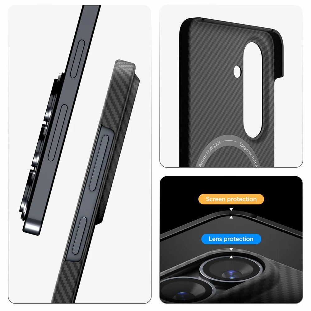MagSafe-etui til Samsung Galaxy S26 Plus S947, Spigen, Air Skin, Sort