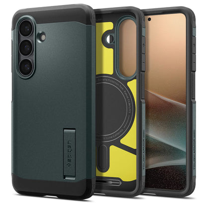 MagSafe cover til Samsung Galaxy S26 Plus S947, Spigen, Tough Armor, Grøn ACS10715