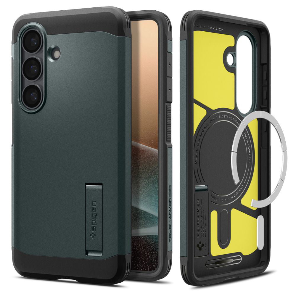 MagSafe cover til Samsung Galaxy S26 Plus S947, Spigen, Tough Armor, Grøn ACS10715
