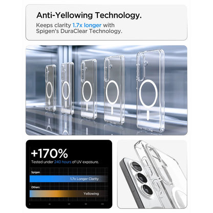 MagSafe cover til Samsung Galaxy S26 Plus S947, Spigen, Ultra Hybrid, Gennemsigtig Hvid ACS10709