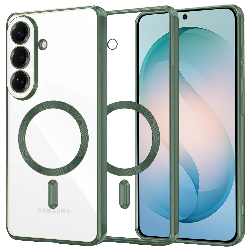 MagSafe Case for Samsung Galaxy S26 Plus S947, Techsuit, Luxury Crystal, Dark Green