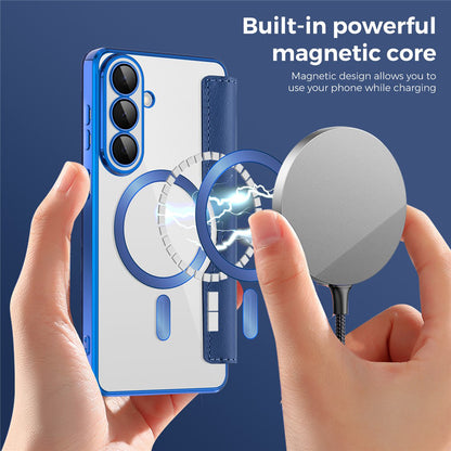 MagSafe cover til Samsung Galaxy S26 Plus, Techsuit, SmartMag Book, Blå