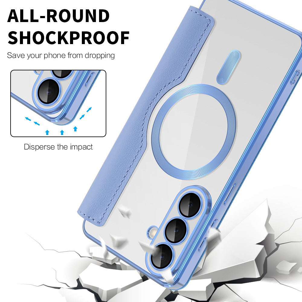 MagSafe cover til Samsung Galaxy S26 Plus, Techsuit, SmartMag Book, Blå