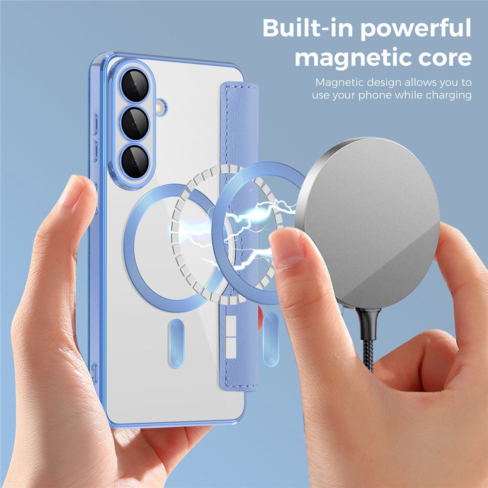 MagSafe cover til Samsung Galaxy S26 Plus, Techsuit, SmartMag Book, Blå