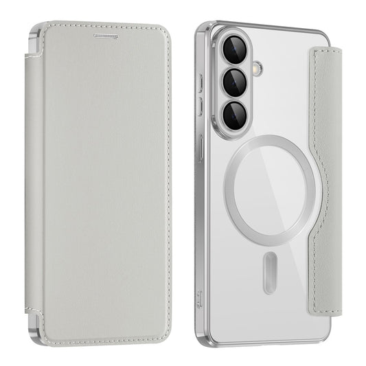 MagSafe Case for Samsung Galaxy S26 Plus, Techsuit, SmartMag Book, Gray