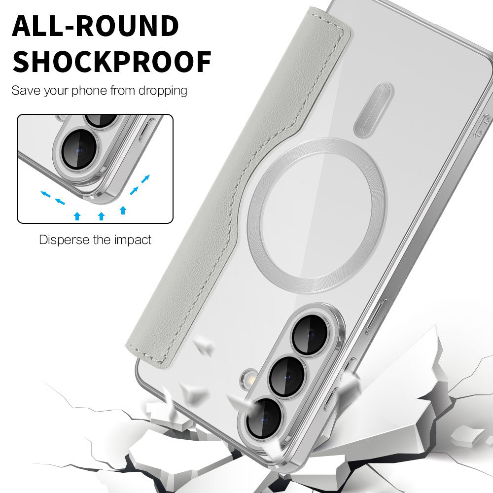 MagSafe cover til Samsung Galaxy S26 Plus, Techsuit, SmartMag Book, Grå