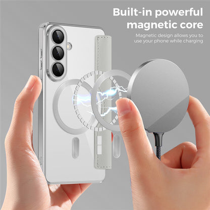 MagSafe cover til Samsung Galaxy S26 Plus, Techsuit, SmartMag Book, Grå