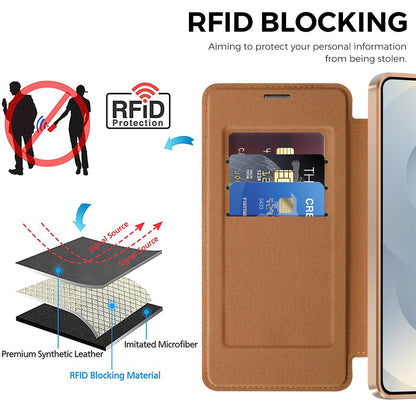 MagSafe cover til Samsung Galaxy S26 Plus, Techsuit, SmartMag Book, Brun
