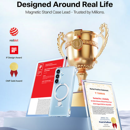 MagSafe Case for Samsung Galaxy S26 Plus, Torras, Ostand Slim, Transparent