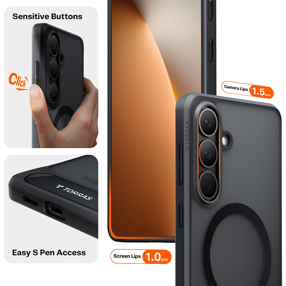 MagSafe cover til Samsung Galaxy S26 Plus, Torras, Pstand, Sort