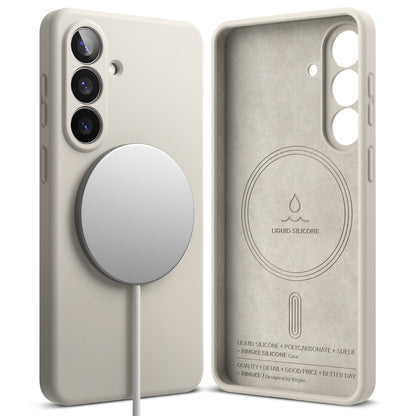 MagSafe Case for Samsung Galaxy S26, Ringke, Silicone, Cream