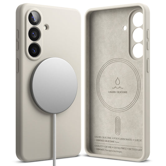 MagSafe cover til Samsung Galaxy S26, Ringke, Silikone, Creme